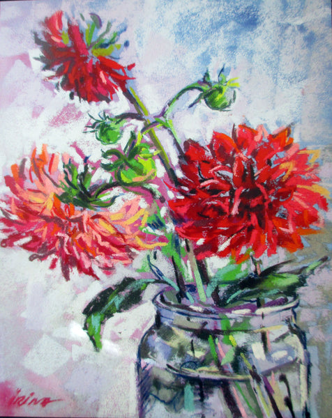 NEW! Dahlias Print