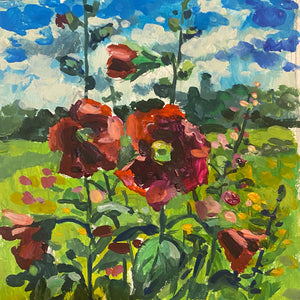 Hollyhocks