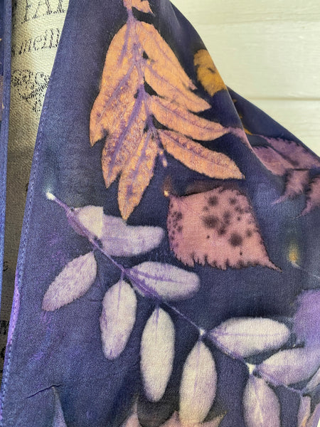 Lilac and Copper on Satin