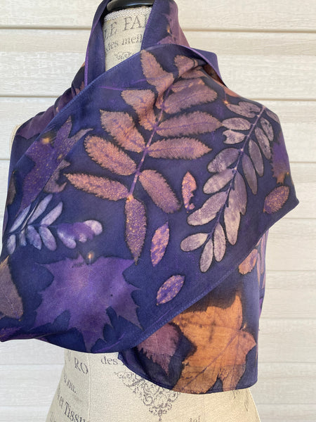 Lilac and Copper on Satin