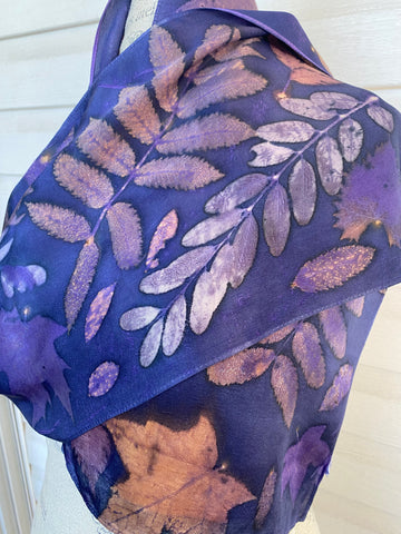 Lilac and Copper on Satin