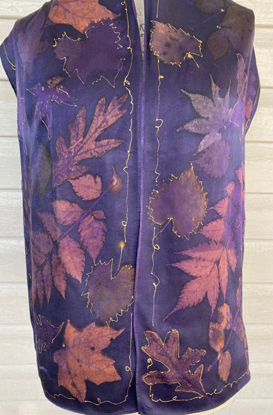 Purple and Gold on Satin