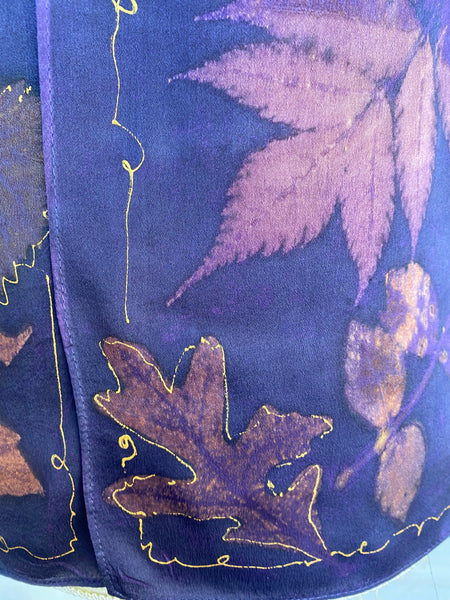 Purple and Gold on Satin