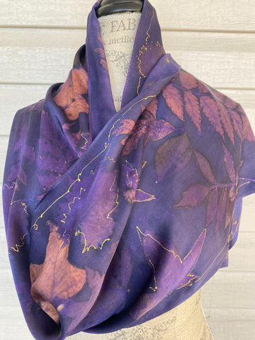 Purple and Gold on Satin